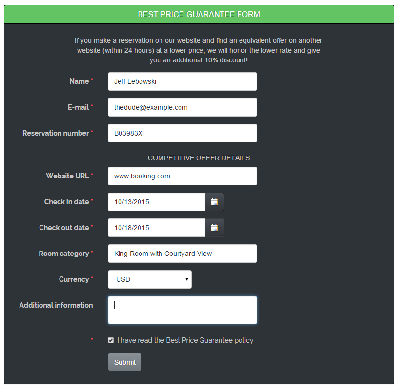 Magento best price guarantee form - custom contact form magento