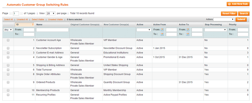 magento automatic customer group switching extension