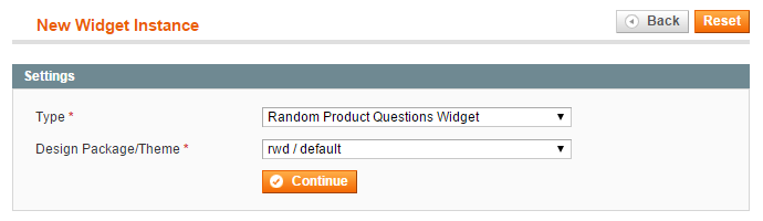 create product questions widget