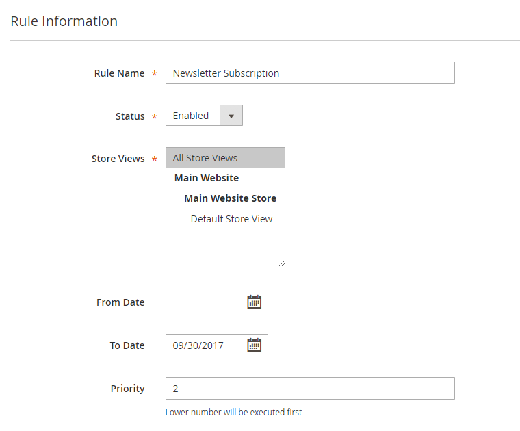 group switching rule information