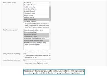 Rule processing options