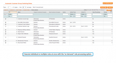 On demand rule processing option