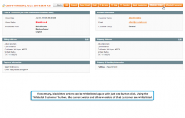 Whitelist blacklisted order