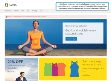 Blacklisted customer account