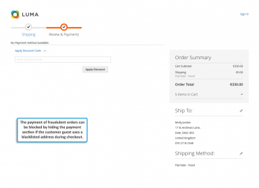 Blocked payment processing