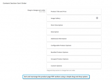 Content Section Sort Order