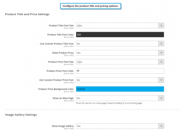 Product Title and Price Settings