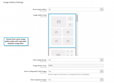 Image Gallery Settings