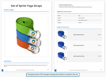 Grouped product PDF example