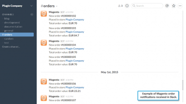 Magento Slack Integration