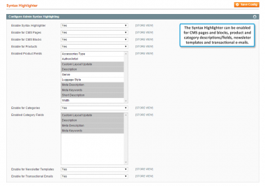 Magento Syntax Highlighter