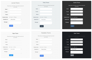 Magento contact form front-end themes