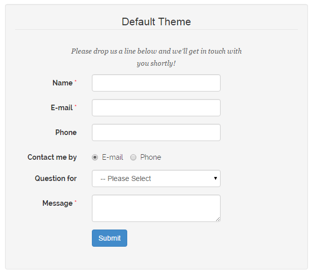 bootstrap default theme