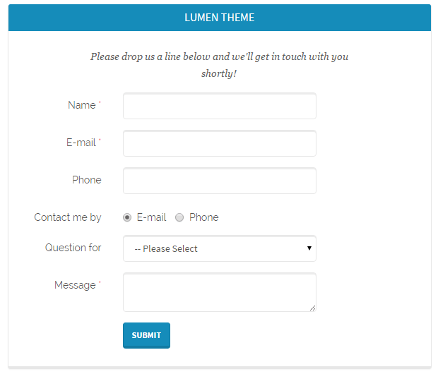 bootstrap lumen theme