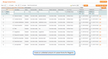 Custom contact form overview