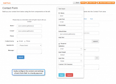 Form field configuration