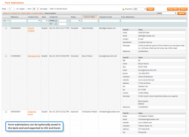 Back-end form submission overview
