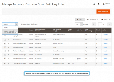 On demand rule processing option
