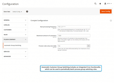 Cronjob configuration