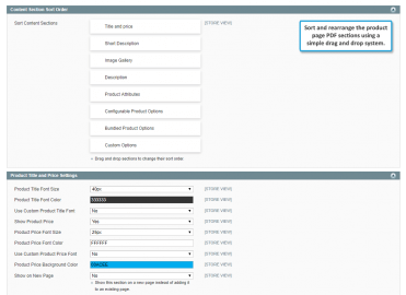 Content Section Sort Order