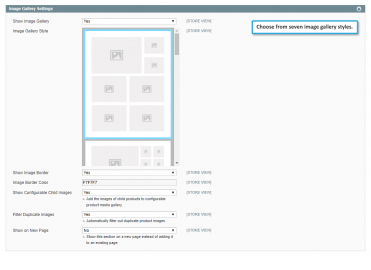 Image Gallery Settings
