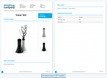 Grouped product PDF example
