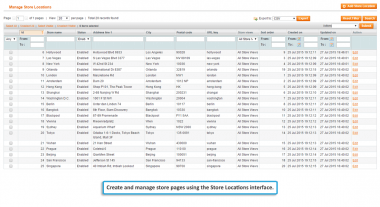 Manage store locations