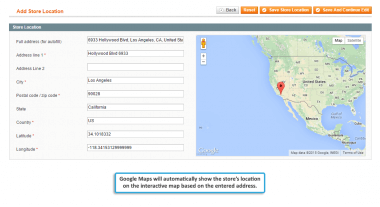 Store location configuration