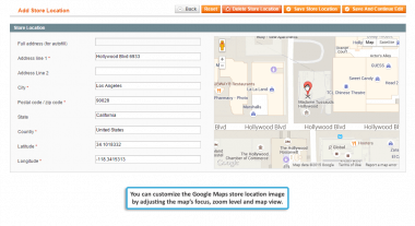 Store location configuration