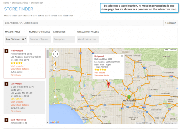 Interactive store map