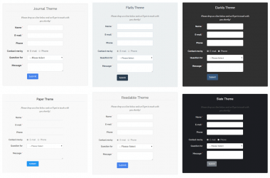 Magento contact form front-end themes