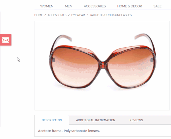 magento slide-out contact form