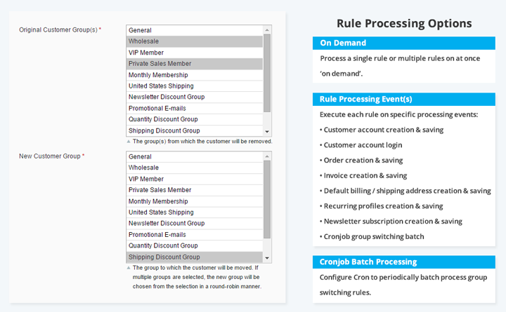 group switching rule options