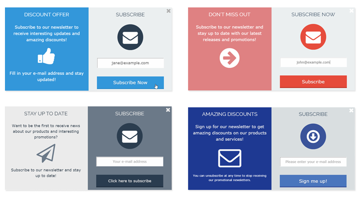 magento newsletter pop-up front-end design