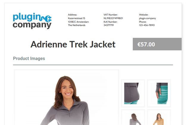 customize product pdf content & design