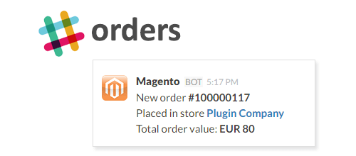 magento order notifications in slack