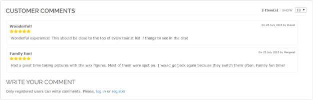 magento store comments