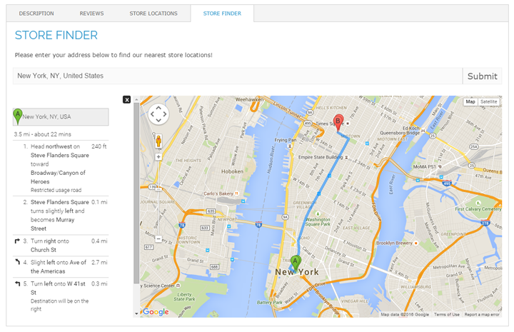 store page integration
