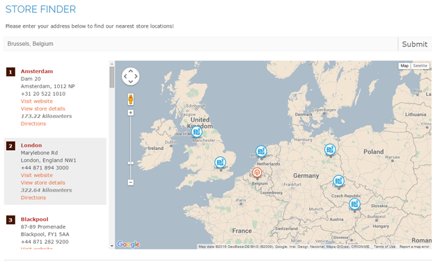 store page integration