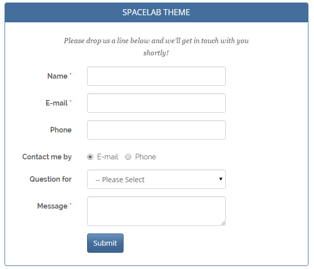 bootstrap spacelab theme
