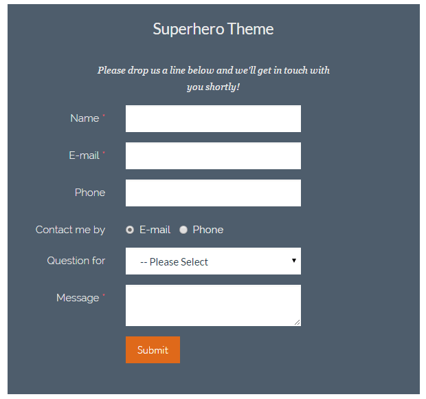 bootstrap superhero theme