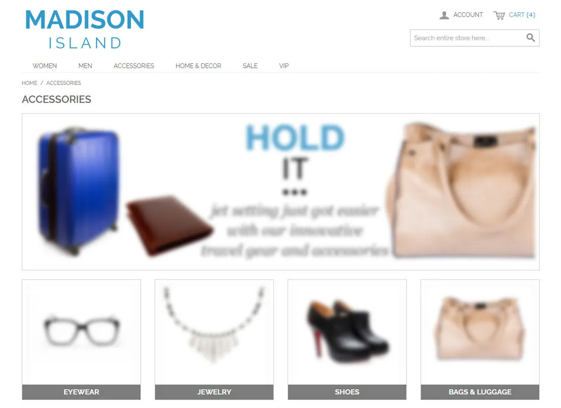Lazy category page loading (blurred, 1 of 3)